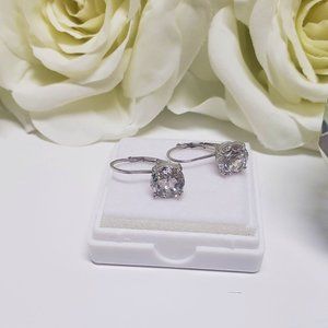 925 SILVER HOOP EARRINGS WITH ZIRCON